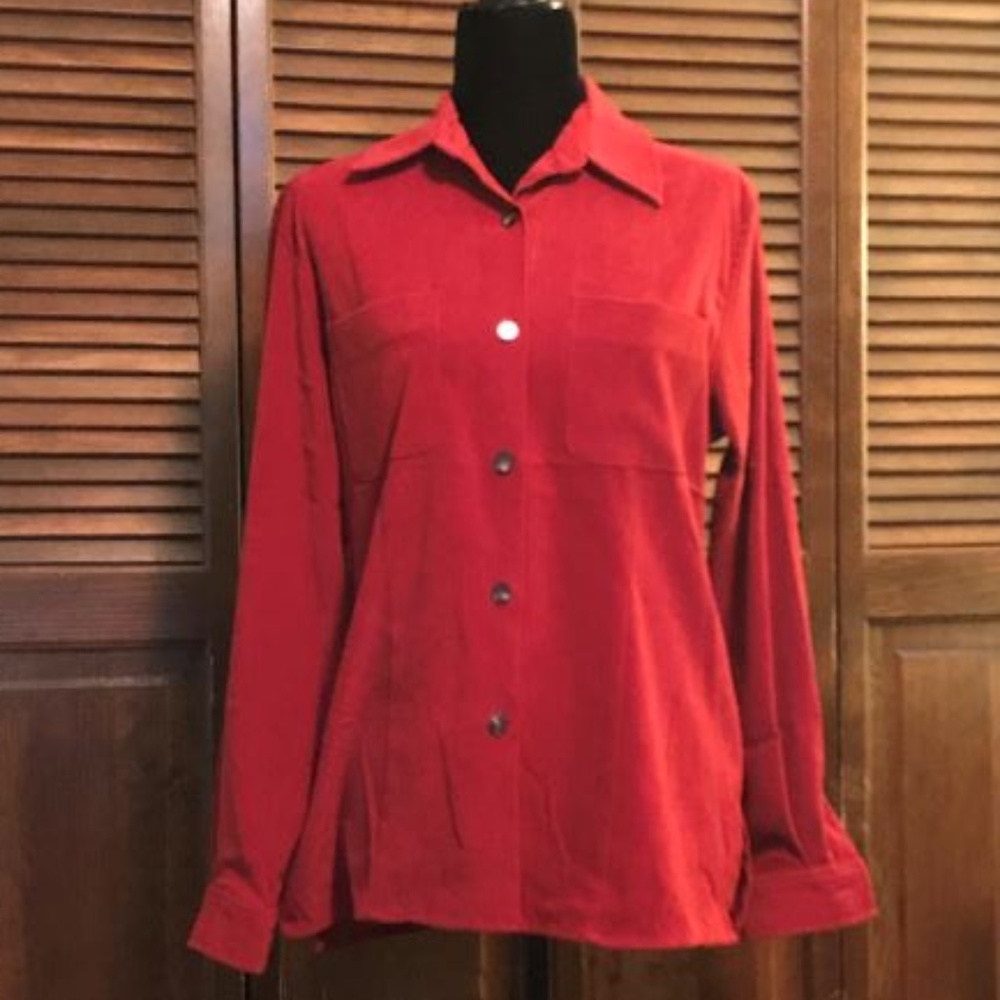 Res Suede Like Long Sleeve Shirt